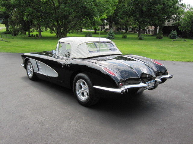 1958 Black Chevrolet Corvette Convertible