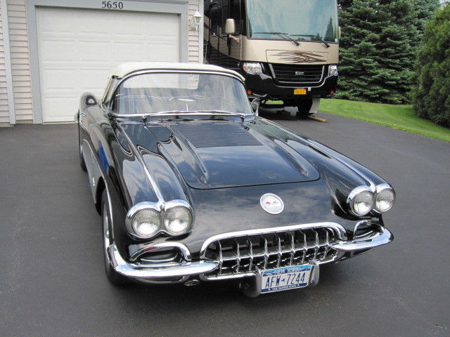 1958 Black Chevrolet Corvette Convertible