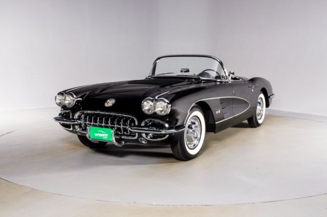 1958 Black Chevrolet Corvette Convertible