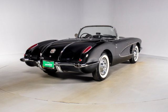 1958 Black Chevrolet Corvette Convertible
