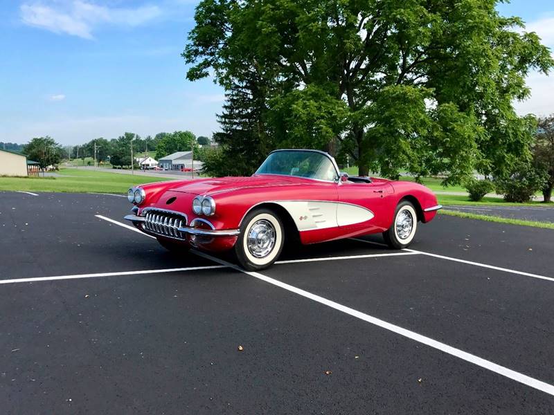 1958 Red Chevrolet Corvette Convertible