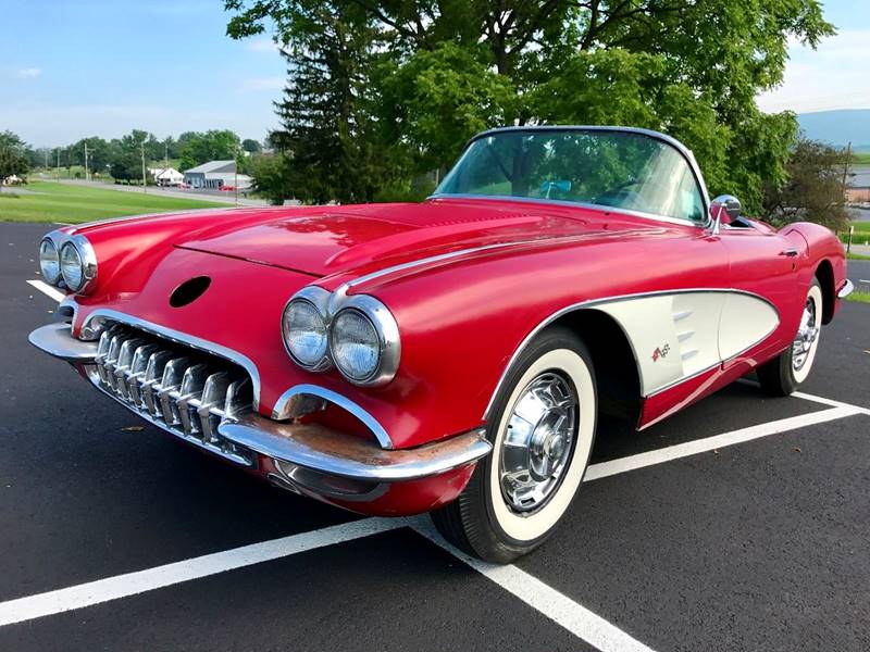 1958 Red Chevrolet Corvette Convertible