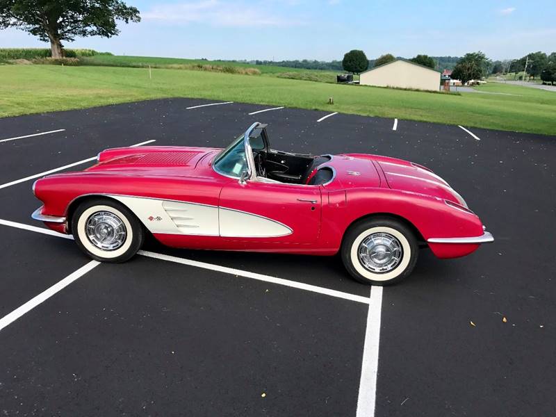 1958 Red Chevrolet Corvette Convertible