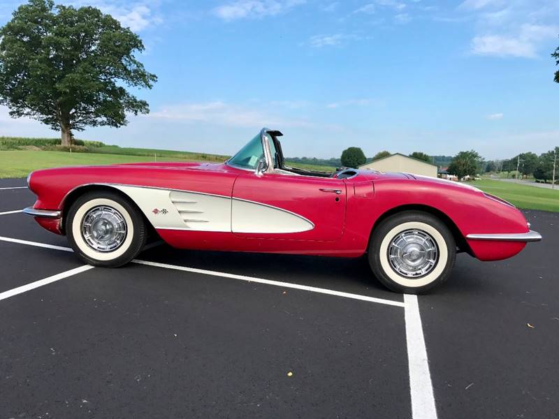 1958 Red Chevrolet Corvette Convertible