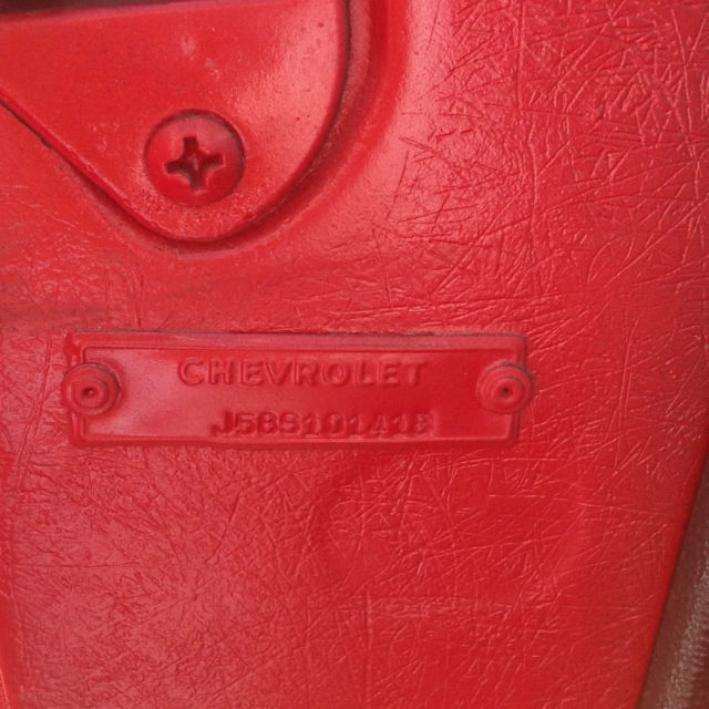 1958 red and white Chevrolet Corvette convertible