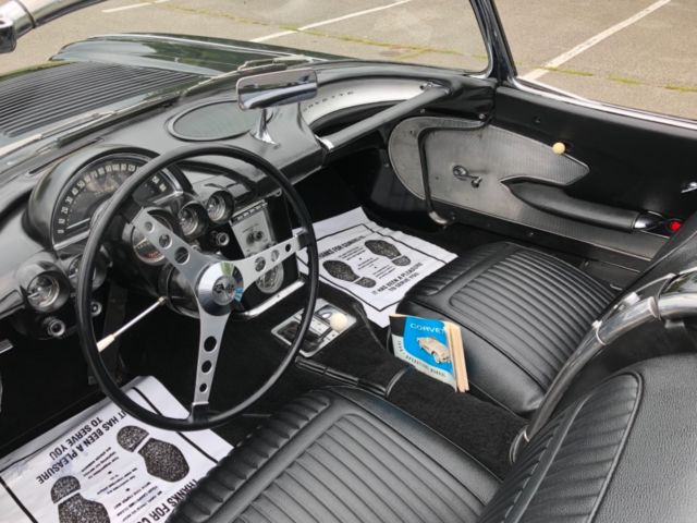 1958 BLACK Chevrolet Corvette Convertible