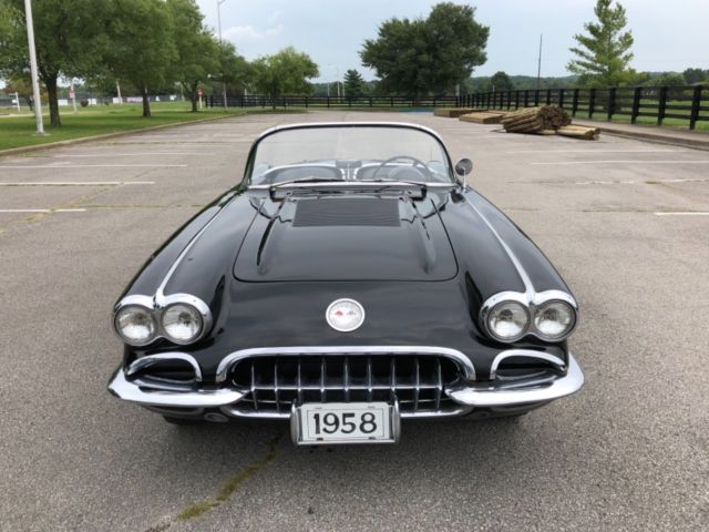 1958 BLACK Chevrolet Corvette Convertible