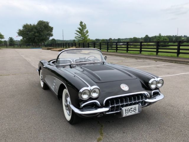 1958 BLACK Chevrolet Corvette Convertible