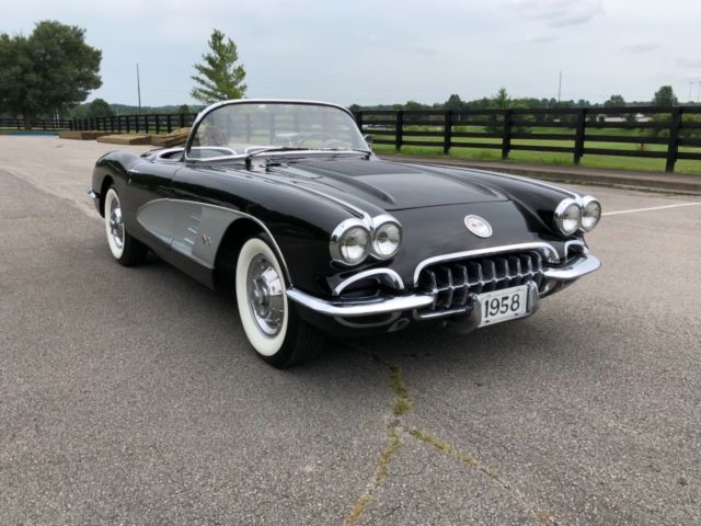 1958 BLACK Chevrolet Corvette Convertible