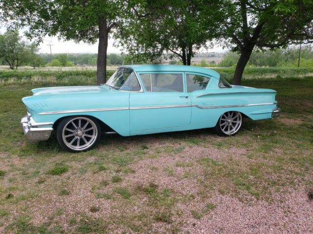 1958 Blue Chevrolet Del Ray Coupe