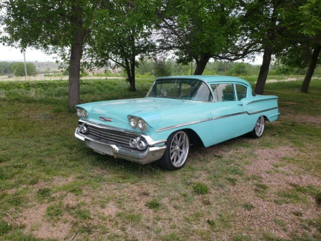 1958 Blue Chevrolet Del Ray Coupe