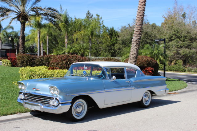 1958 Blue Chevrolet Impala Sedan