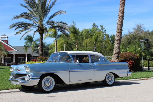 1958 Blue Chevrolet Impala Sedan