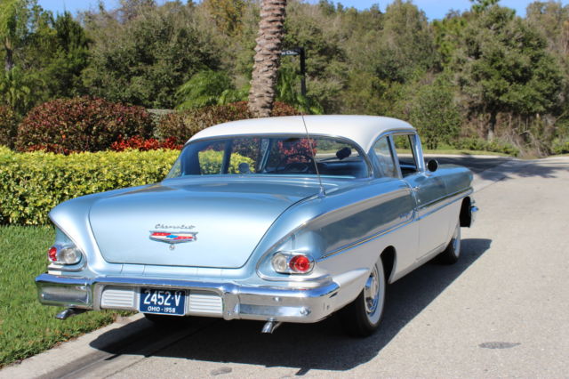1958 Blue Chevrolet Impala Sedan