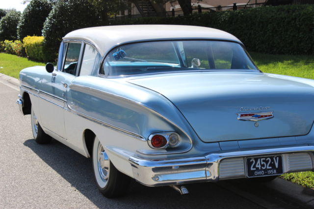 1958 Blue Chevrolet Impala Sedan