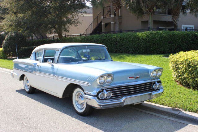 1958 Blue Chevrolet Impala Sedan