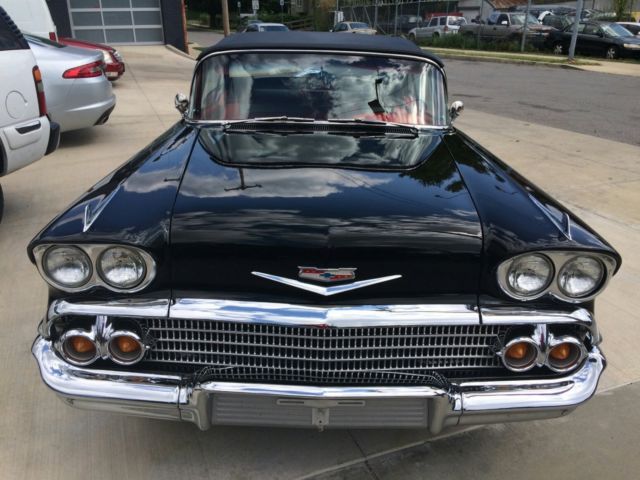 1958 Black Chevrolet Impala Convertible