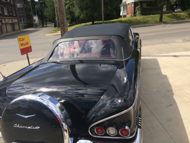 1958 Black Chevrolet Impala Convertible