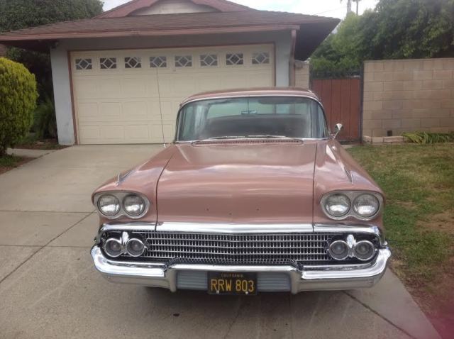 1958 2 tone dusty Rose/white Chevrolet Bel Air/150/210 Sedan