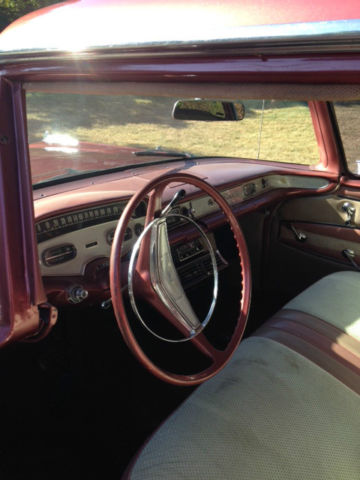 1958 Burgundy & White 2 Tone Chevrolet Bel Air/150/210