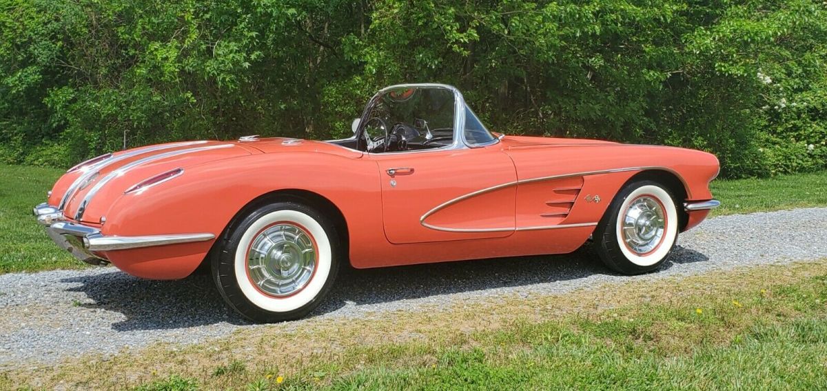 1958 Red Chevrolet Corvette Convertible