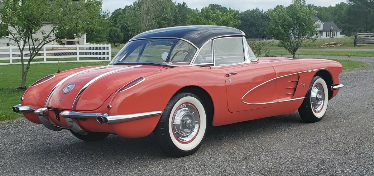 1958 Red Chevrolet Corvette Convertible