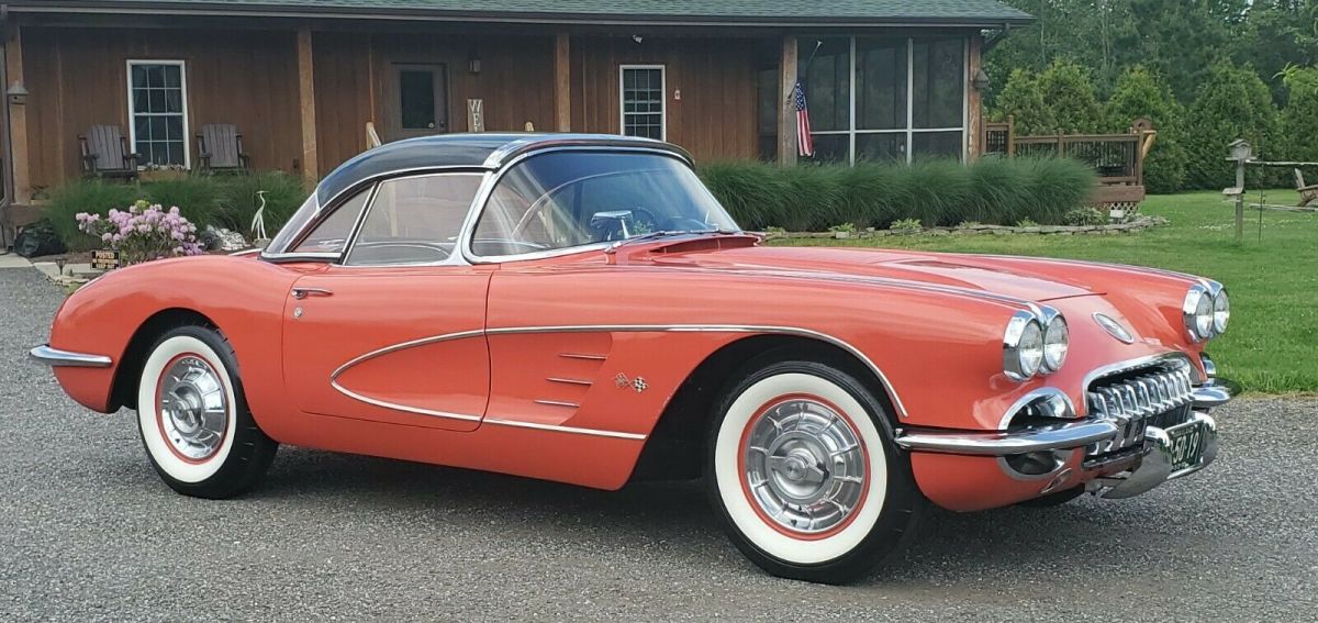 1958 Red Chevrolet Corvette Convertible