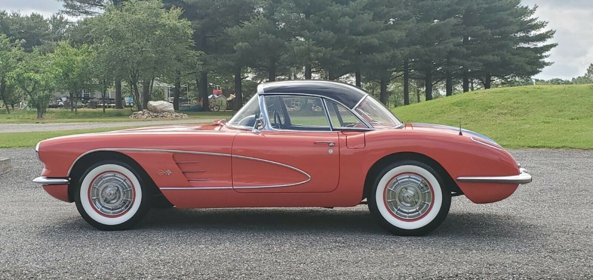 1958 Red Chevrolet Corvette Convertible