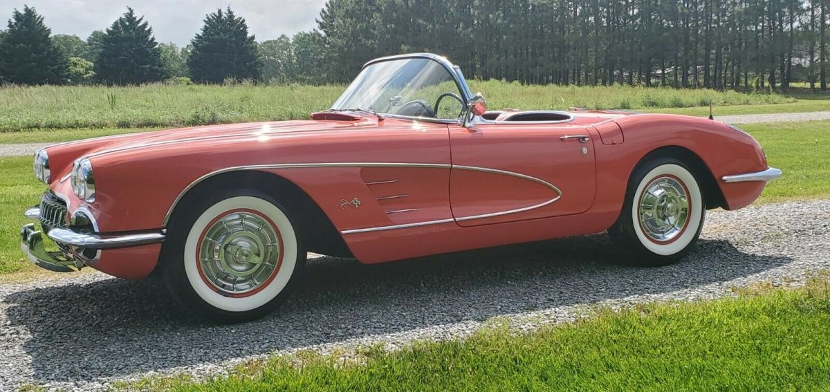 1958 Red Chevrolet Corvette Convertible