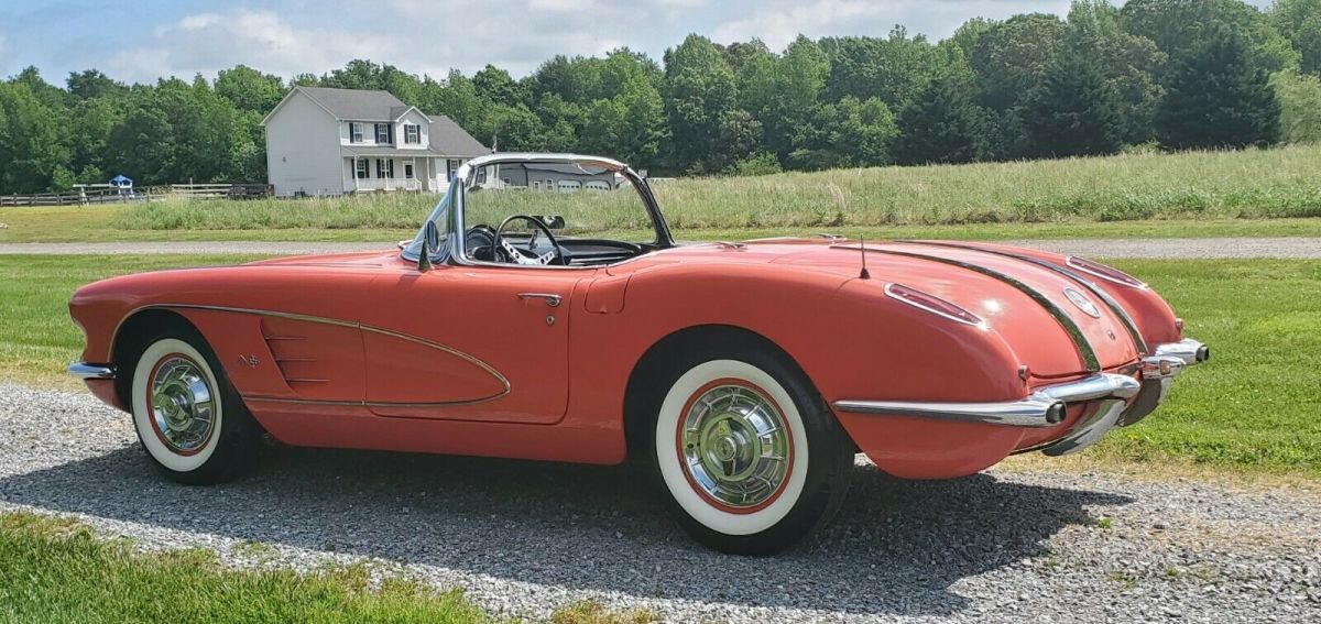 1958 Red Chevrolet Corvette Convertible