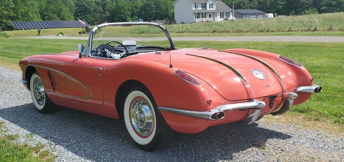 1958 Red Chevrolet Corvette Convertible