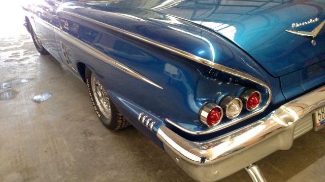 1958 Blue Chevrolet Impala Coupe
