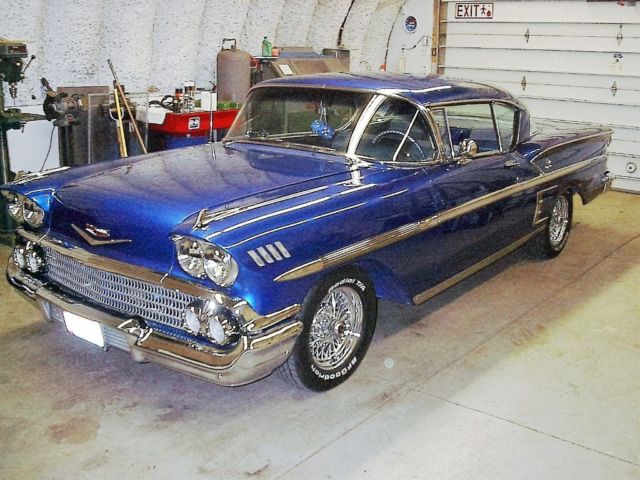 1958 Blue Chevrolet Impala Coupe
