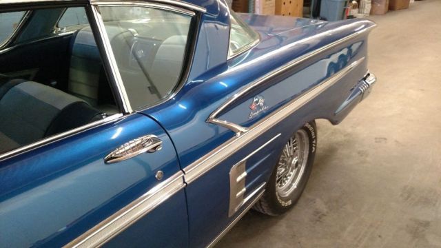 1958 Blue Chevrolet Impala Coupe
