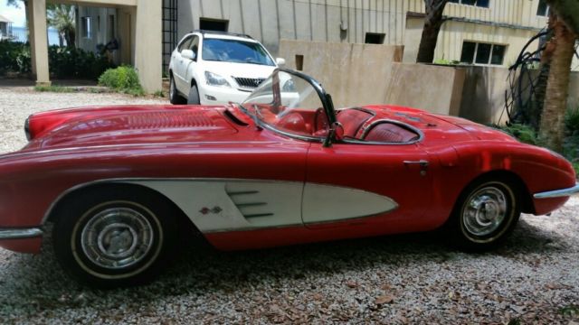 1958 Red Chevrolet Corvette