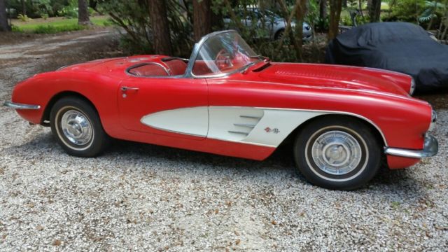 1958 Red Chevrolet Corvette