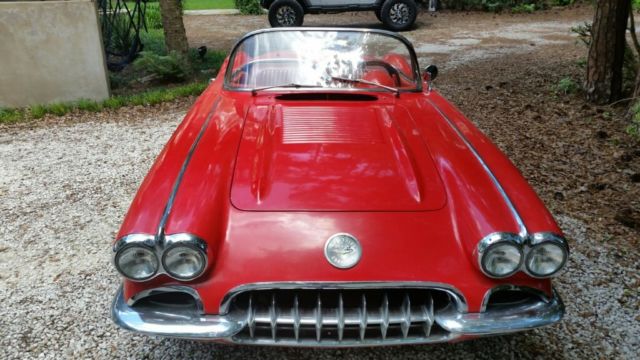 1958 Red Chevrolet Corvette