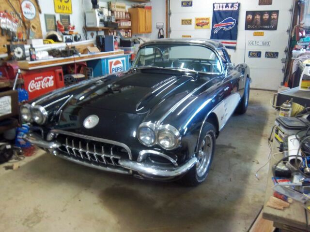 1958 Black Chevrolet Corvette Convertible