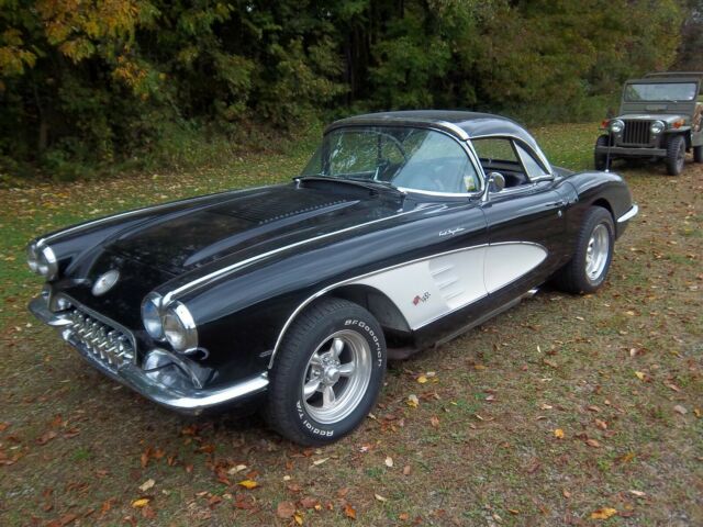 1958 Black Chevrolet Corvette Convertible
