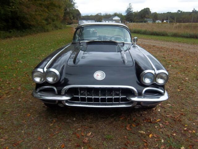 1958 Black Chevrolet Corvette Convertible