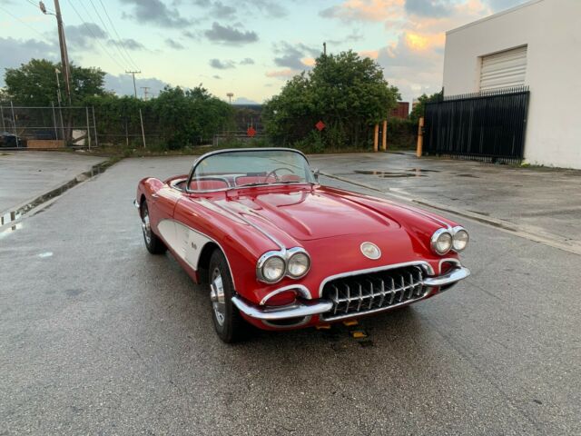 1958 Red Chevrolet Corvette