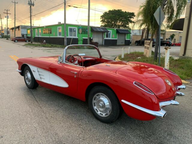 1958 Red Chevrolet Corvette