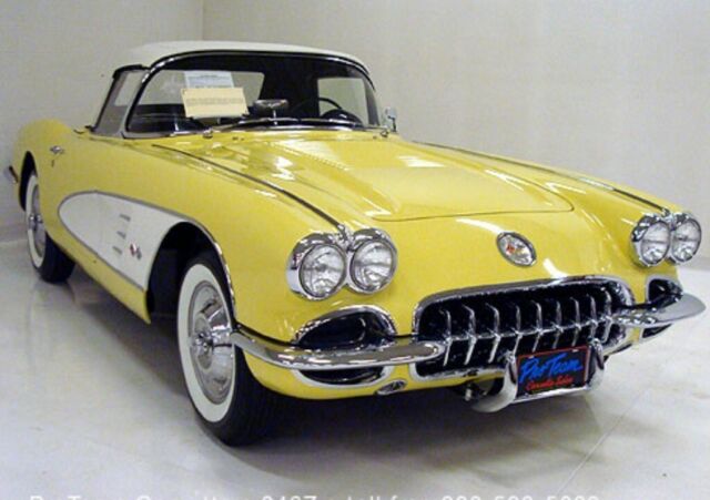 1958 Yellow Chevrolet Corvette Convertible