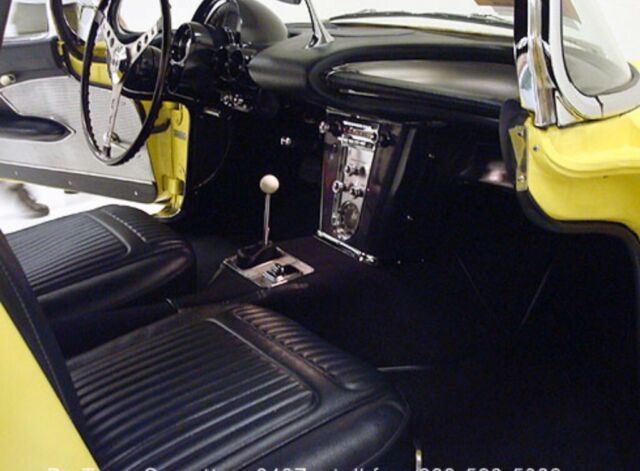 1958 Yellow Chevrolet Corvette Convertible