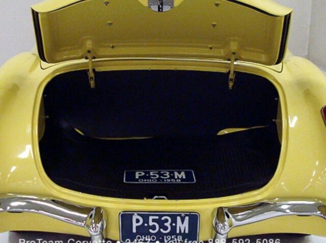 1958 Yellow Chevrolet Corvette Convertible