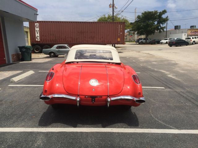 1958 Red Chevrolet Corvette Convertible