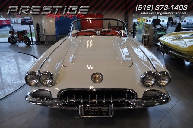 1958 White Chevrolet Corvette Convertible