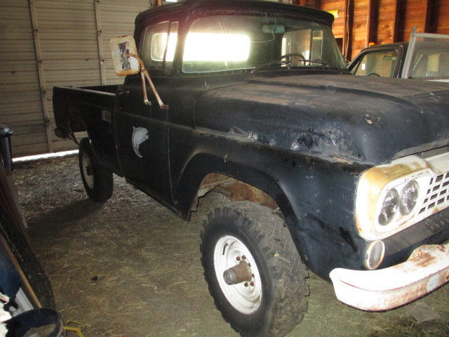 1958 black Ford F-250 pickup