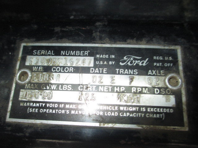 1958 black Ford F-250 pickup