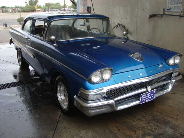 1958 Blue Ford Custom 300 Sedan